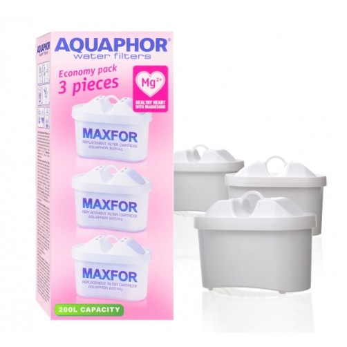 מארז 3 פילטר Aquaphor מועשר מגנזיום Maxfor B100-25