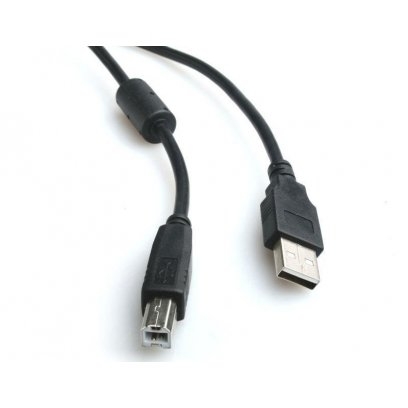 כבל USB-2.0 מסוכך חיבור A-B אורך 3 מטר כולל פילטר מגנטי