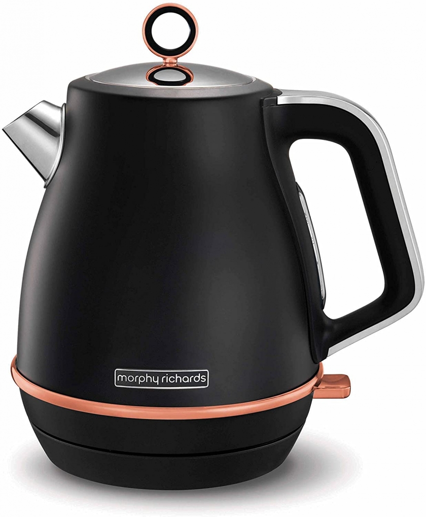 קומקום חשמלי מעוצב שחור morphy Richards Rose Gold