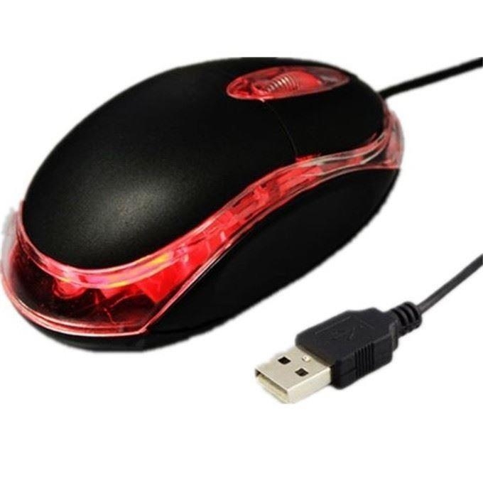 עכבר קומפקטי עם חיבור כבל USB