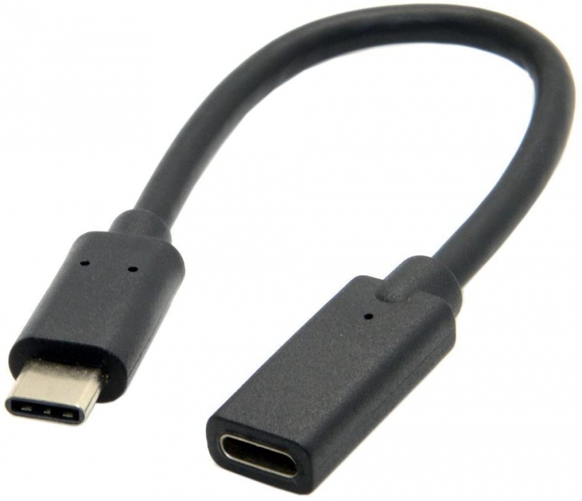 כבל USB Type C זכר-נקבה 20 סנטימטר