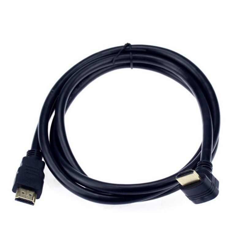 כבל HDMI-HDMI איכותי באורך 3 מטר - קונקטור בזוית 90 מעלות