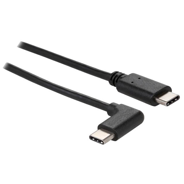 כבל USB-3.2 חיבורי Type C צד אחד בזוית 90 מעלות 5 מטר