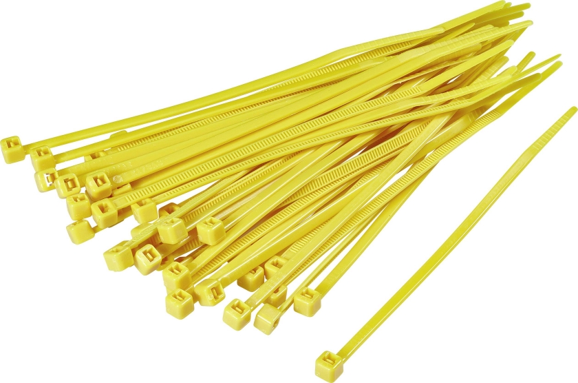 100 אזיקונים צהובים בגודל 4.8x310
