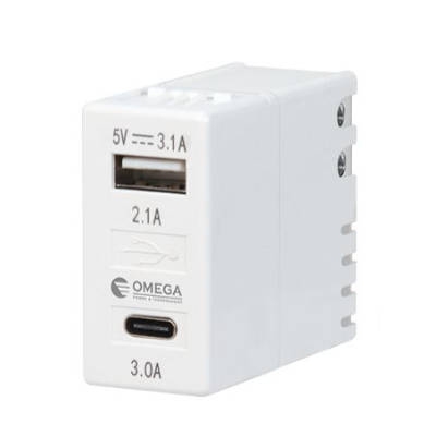 שקע טעינה כפול USB + Type C 3.1A מתאים לגוויס System