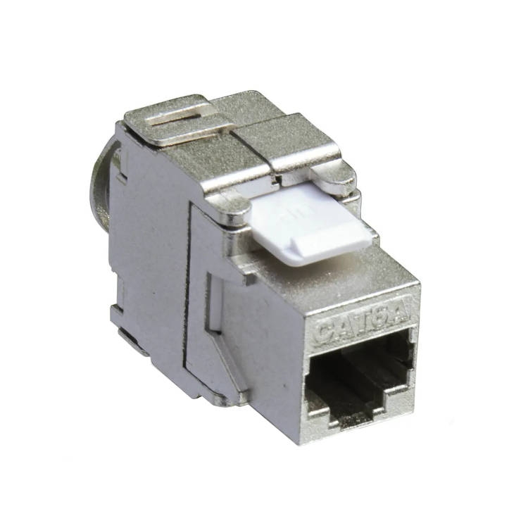 שקע קיסטון רשת CAT6A RJ45 מסוכך STP