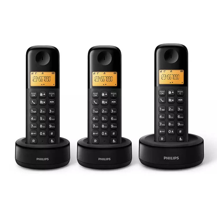 טלפון אלחוטי דיגיטלי 3 שלוחות Philips D160 Trio