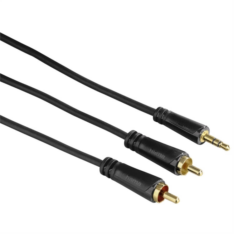 כבל אודיו sPL-3.5mm ל-2RCA באורך 10 מטר HAMA דגם 122301