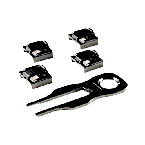 סט 4 חוסמי שקע רשת RJ45 + מפתח אחד