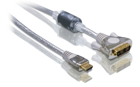 כבל HDMI-DVI מקצועי 1.8  מטר תוצרת Philips דגם SWV3442W/27