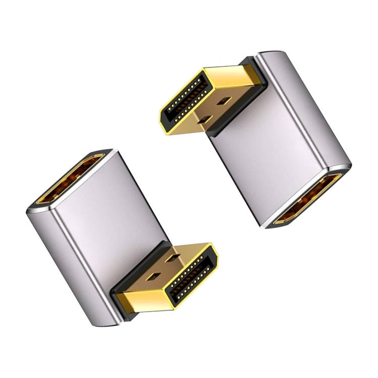 מתאם זוויתי DISPLAYPORT 1.4 8K@60HZ זכר-נקבה למעלה