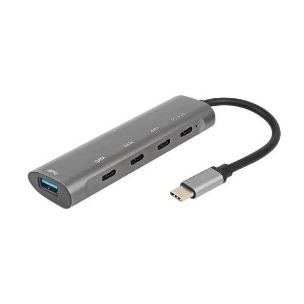 מפצל USB Type-C ל-4 חיבורי Type-C וחיבור USB-3.0