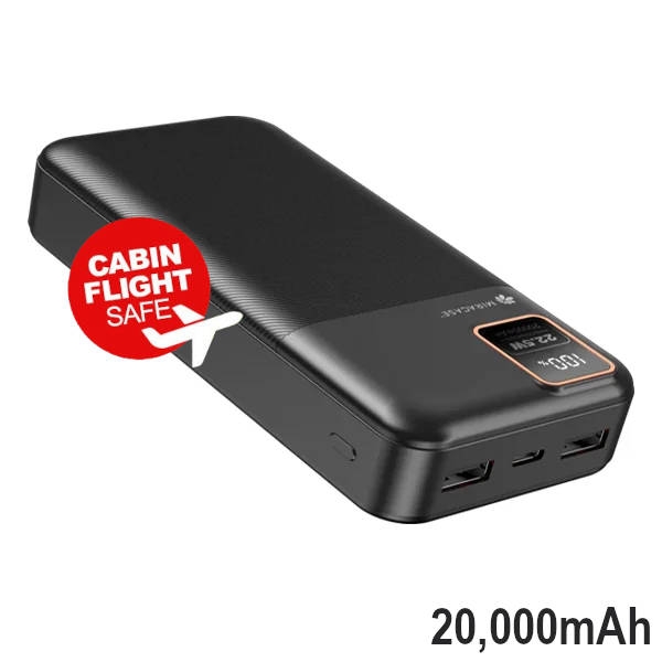 סוללת גיבוי Power Bank לסלולרים 20,000mAh טעינה מהירה