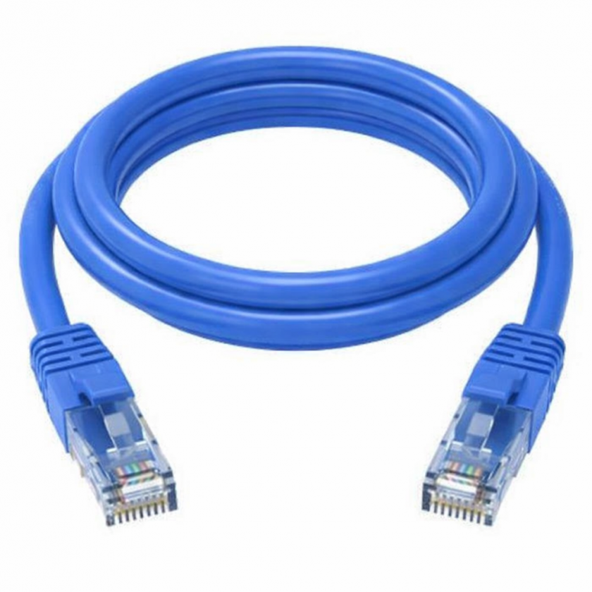 כבל רשת RJ45 מסוכך CAT6 באורך 1.5 מטר בצבע כחול