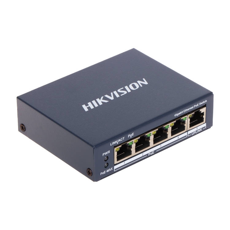 Switch POE 4 Ports Giga עם הזנה POE ללא צורך בנקודת חשמל