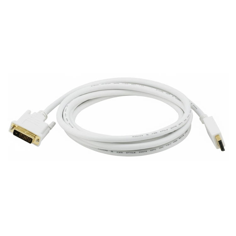 כבל לבן איכותי Displayport ל-DVI אורך 3 מטר