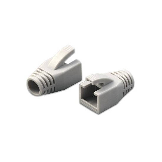 כיסוי גומי לקונקטור RJ45 מותאם לכבל עבה CAT7 - צבע אפור