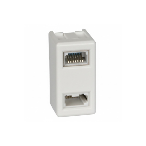 שקע גוויס כפול לטלפון בזק (6 מגעים) לסידרת System של Gewiss