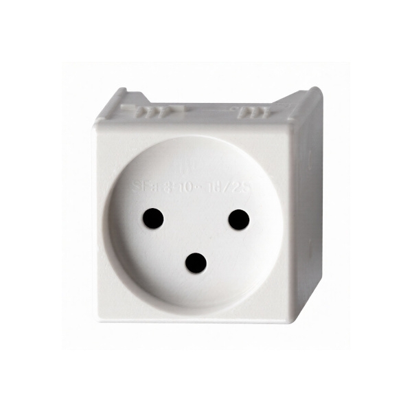 שקע חשמל 220V גוויס מקורי עם תו תקן לסידרת System של Gewiss - דגם GW20220