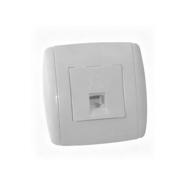 שקע רשת CAT5e חיבור RJ45 להתקנה בתוך הקיר בקופסא 55
