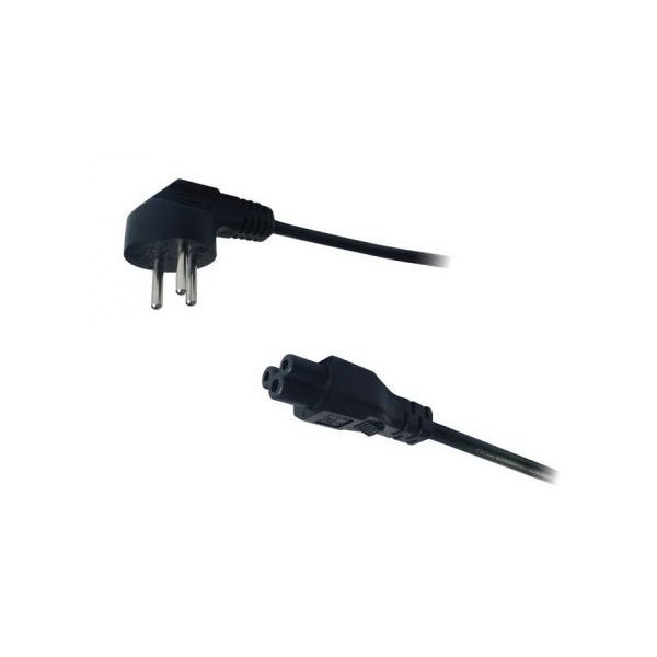 כבל חשמל 220V עם חיבור C5 מיקי מאוס (3 עיגולים) אורך 1.5 מטר
