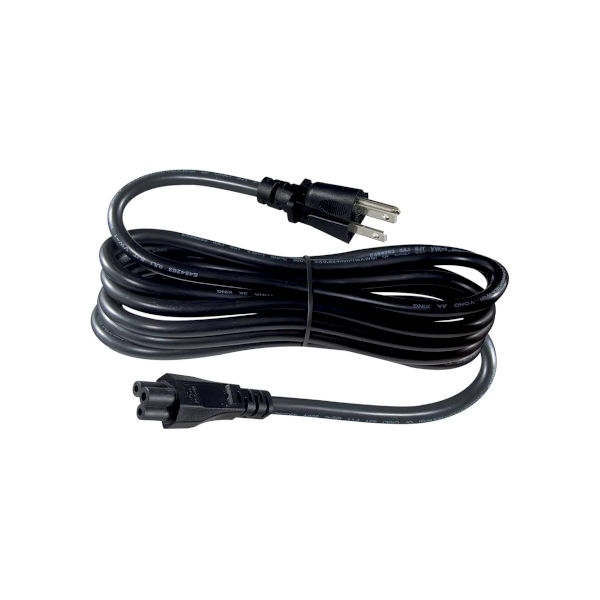 כבל חשמל 110V תקן אמריקאי עם חיבור מיקי מאוס (3 עיגולים) אורך 1.8 מטר