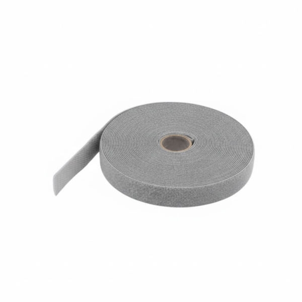 סרט איגוד שחור (סקוטש) עם הדבקה עצמית - ולקרו אפור 10 מטר