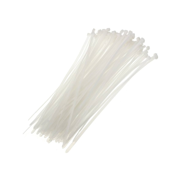 100 יחידות אזיקון (חבק) לבן 2.5x200 מ"מ