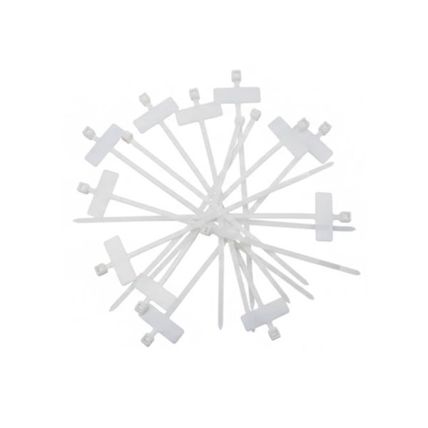 100 יחידות אזיקון (חבק) לבן עם דיגלון 2.5x100 מ"מ