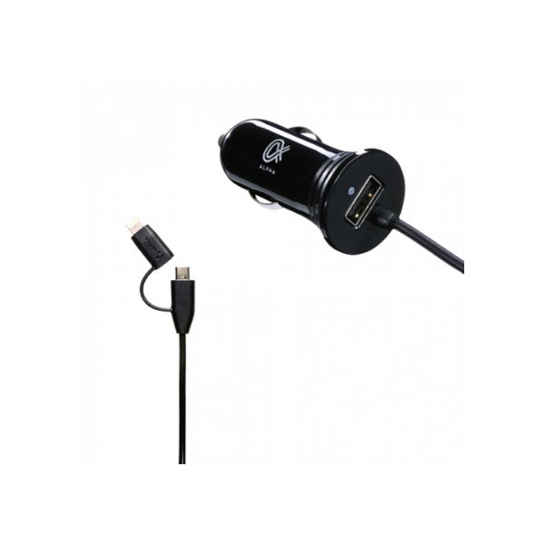 מטען USB לרכב + כבל טעינה 3.4A