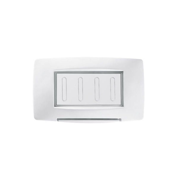 מסגרת לבנה גוויס מוגנת מים סידרת Chorus ל-4 מודול - Gewiss GW16704TB