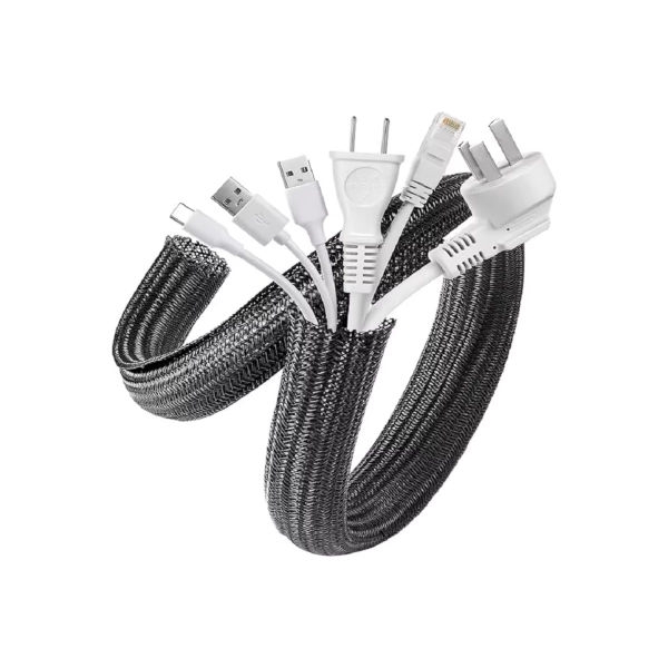 שרוול רשת שחור 3 מטר לאיגוד וסידור כבלים