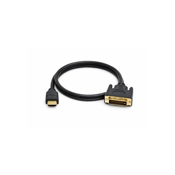 כבל HDMI-DVI אורך 1 מטר חיבור DVI עם 24+1 פינים