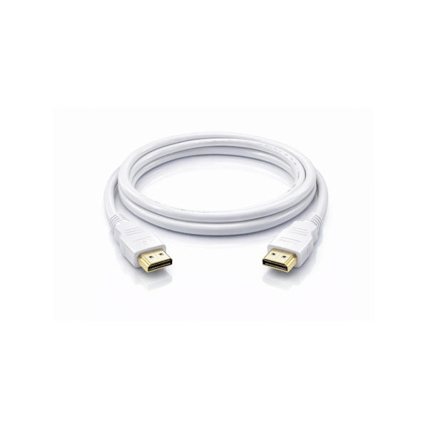 כבל HDMI לבן תקן 2.0 באורך 3 מטר