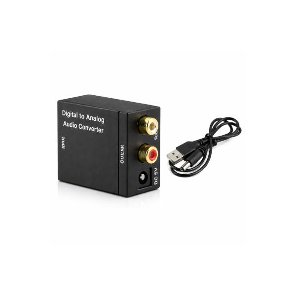 ממיר אודיו דיגיטלי אופטי או קואקסיאלי SPDIF לאנלוגי RCA