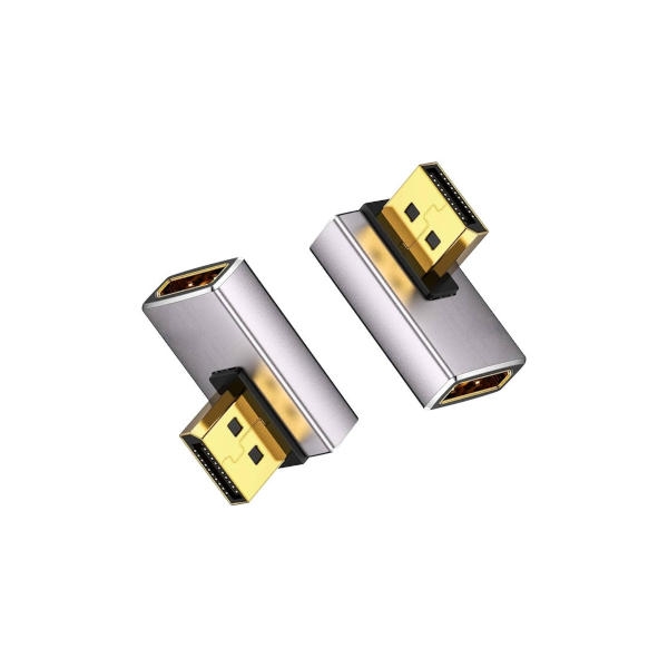 מתאם זוויתי DISPLAYPORT 1.4 8K@60HZ זכר-נקבה צד שמאל צידי