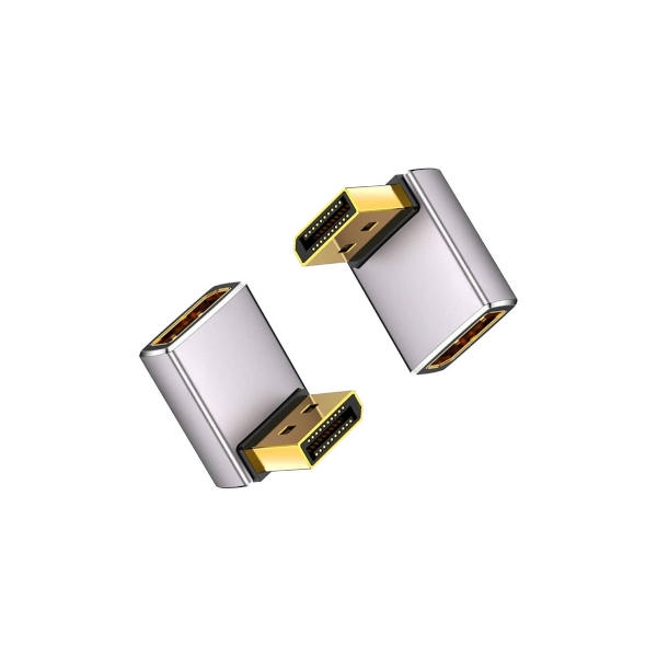 מתאם זוויתי DISPLAYPORT 1.4 8K@60HZ זכר-נקבה למעלה