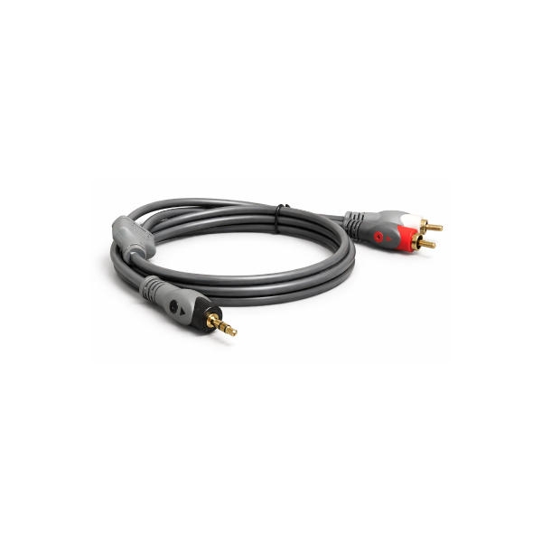 כבל אודיו סטריאו איכותי PL 3.5mm ל-2RCA אורך 5 מטר