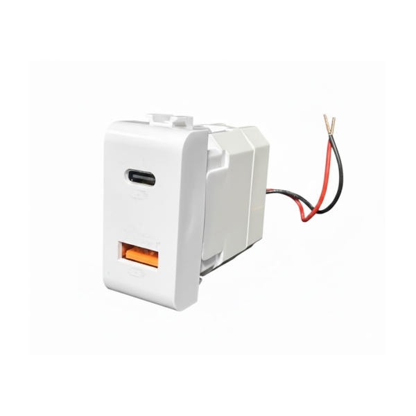 שקע טעינה USB מהיר 35W - תואם לסדרת Gewiss Chorus