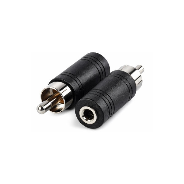 פלאג מתאם עם חיבור RCA זכר וחיבור PL-3.5 מונו נקבה