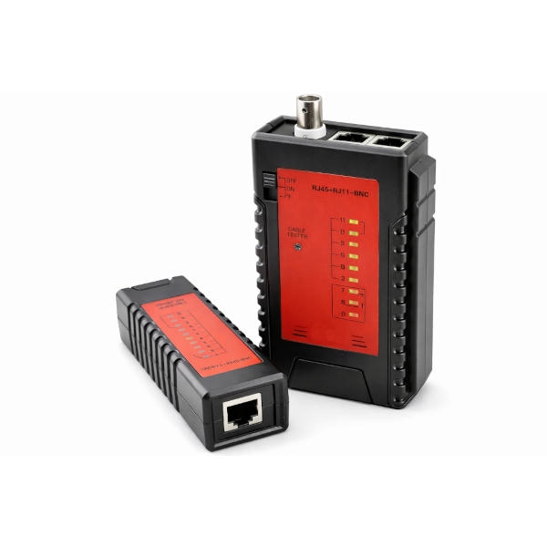 בודק כבלי רשת RJ45, כבלי טלפון  וקואקס BNC