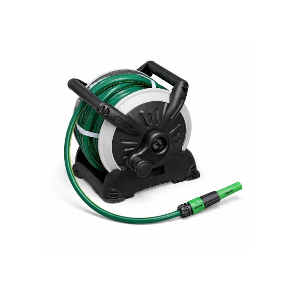 גלגלת השקיה ידנית + צינור 20 מטר + אביזרים