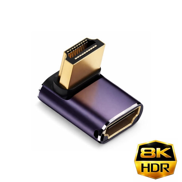מתאם HDMI-2.1 8K בזוית 90 מעלות למטה
