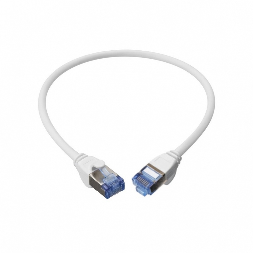 כבל רשת STP CAT7 SLIM דק וגמיש 4 מ״מ, 0.30 מטר