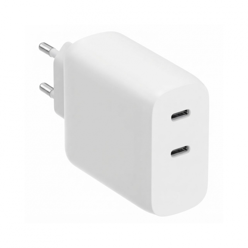 מטען קיר כפול USB Type-C PD 2x20W