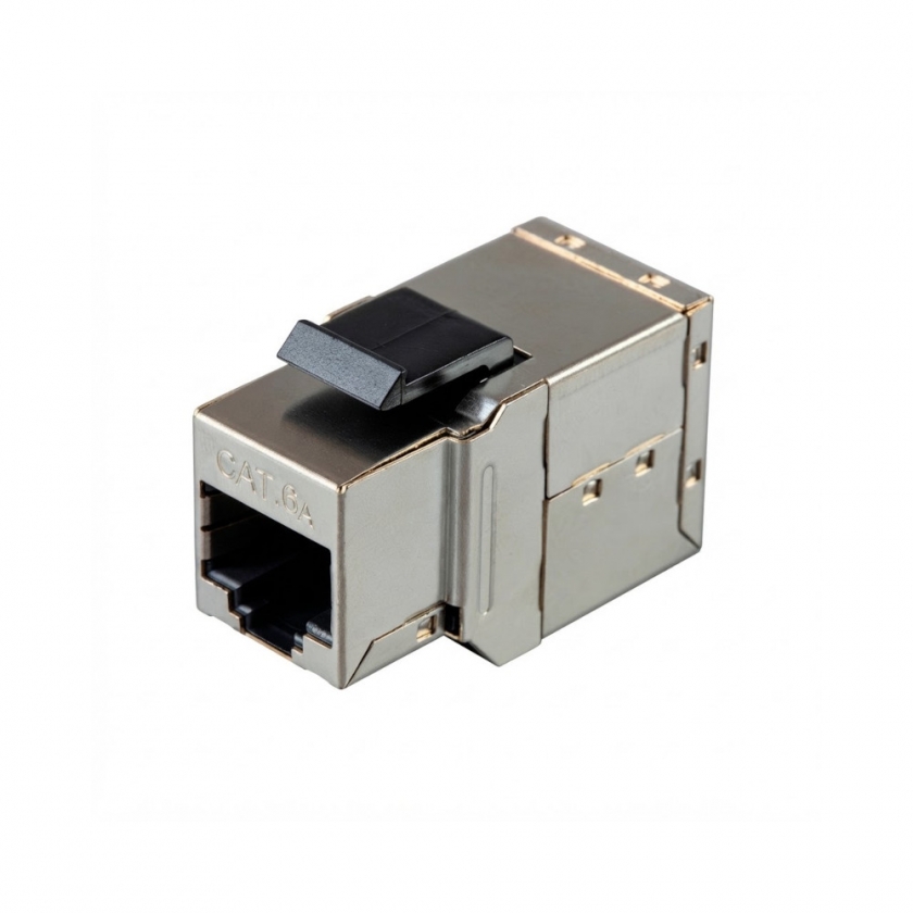 מחבר Keystone RJ45 נקבה לנקבה מסוכך Cat6A