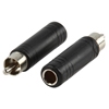 פלאג מתאם RCA זכר ל-PL גדול 6.35mm סטריאו נקבה