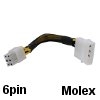 כבל מתאם מחיבור מולקס (Molex) ל-6pin תוצרת KONIG דגם CMP-CI004