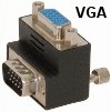 מתאם VGA זכר-נקבה (15 פינים) בזוית 90 מעלות