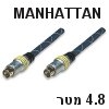 כבל איכותי מקצועי S-VIDEO אורך 4.8 מטר תוצרת MANHATTAN דגם 361354